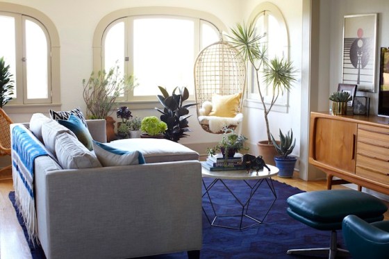 Texture + Color + Plants= Rental makeover